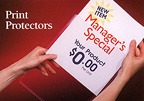 clear print protectors for hand bills, reports, flyers and other advertising and promotional uses