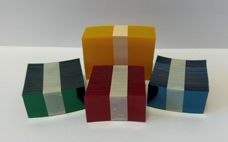 Shelf Chip, Transparnet Colors, 1.22" x .010" x 3.5"